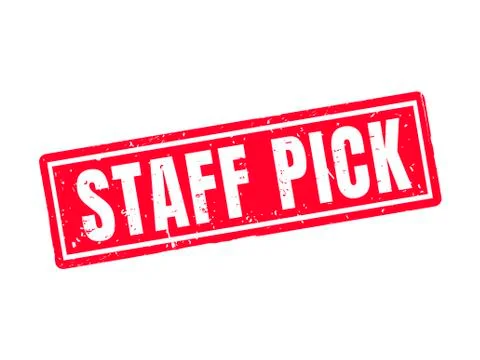 Staff pick red stamp style Stock Illustration