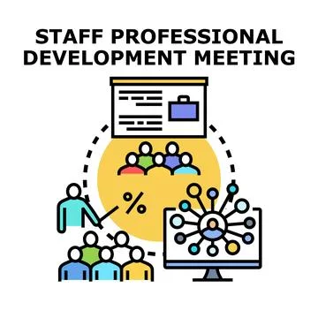 Staff professional development meeting concept illustration Stock Illustration