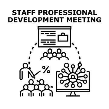 Staff professional development meeting concept illustration Stock Illustration