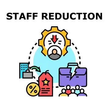 Staff reduction concept for business restructuring and optimizing 스톡 일러스트