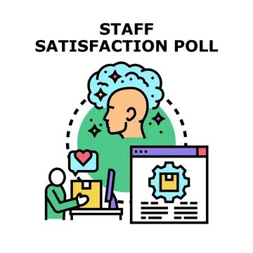 Staff satisfaction poll collecting feedback from employees Stock Illustration