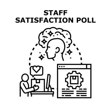 Staff satisfaction poll collecting feedback from employees Stock Illustration