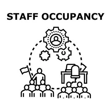 Staff training and development professional skills concept Stock Illustration