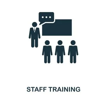 Staff Training creative icon. Simple element illustration. Staff Training 库存插图