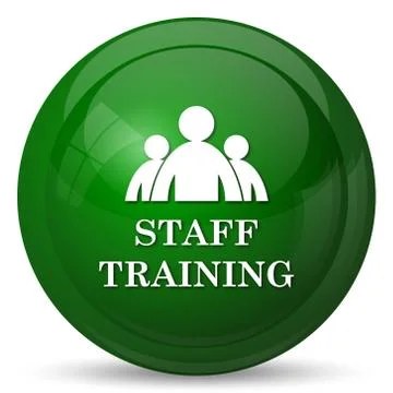 Staff training icon. Internet button on white background.. Stock Illustration