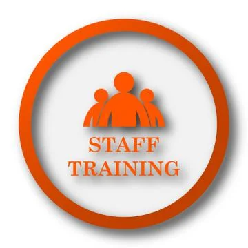 Staff training icon. Internet button on white background.. Stock Illustration
