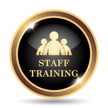 Staff training icon. Internet button on white background.. Stock Illustration