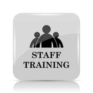 Staff training icon. Internet button on white background.. Stock Illustration