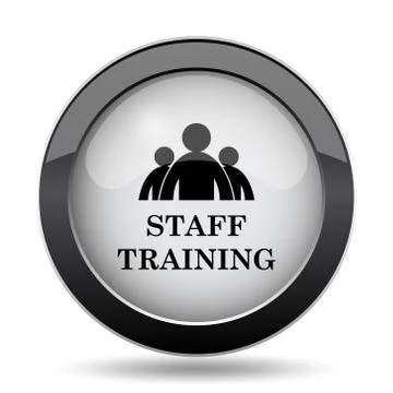 Staff training icon. Internet button on white background.. Stock Illustration