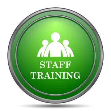 Staff training icon. Internet button on white background.. Stock Illustration