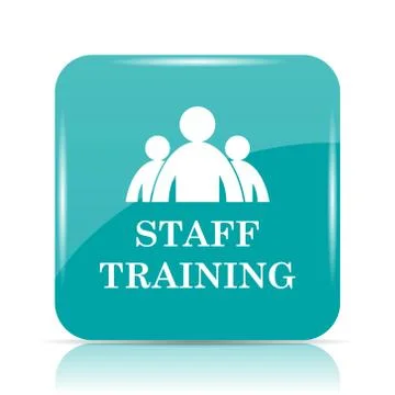 Staff training icon. Internet button on white background.. Stock Illustration