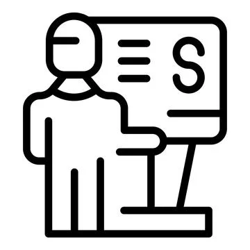 Staff training icon outline vector. Course seminar Stockillustratie