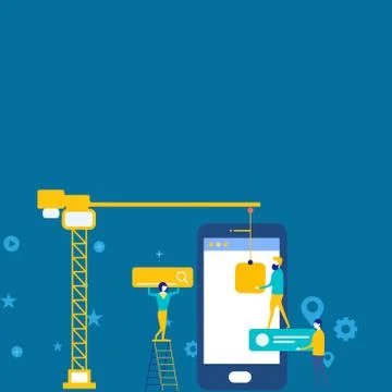 Staff Working Together for Common Target Goal. Search Engine Optimization Stock Illustration