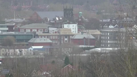 Stafford County Town view Stock Footage 47442681