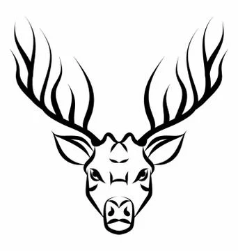 Stag Mascot Head Illustrazione stock