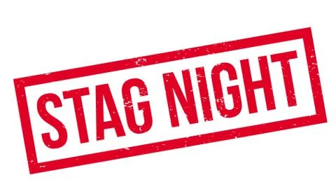 Stag Night rubber stamp Stock Illustration