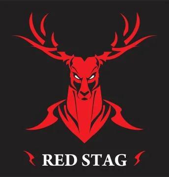 Stag, red stag Stock Illustration