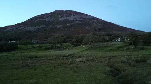 Stag running past mountain Stock Footage 252200895