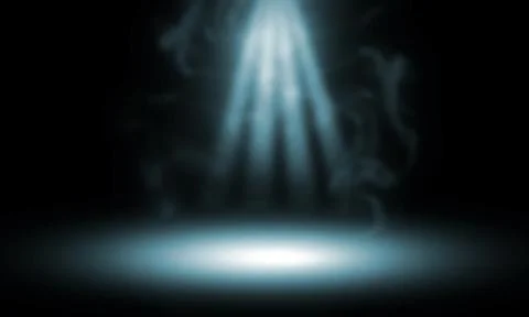 Stage 3D Rendered Empty Room space with blue Spot Light. New elegant empty ro Stock Illustration