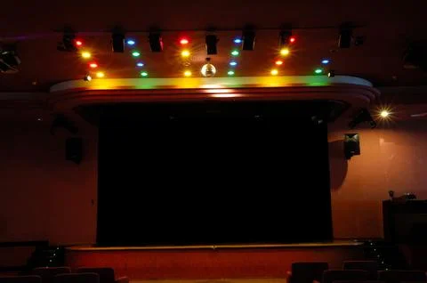 Stage and lights Foto stock