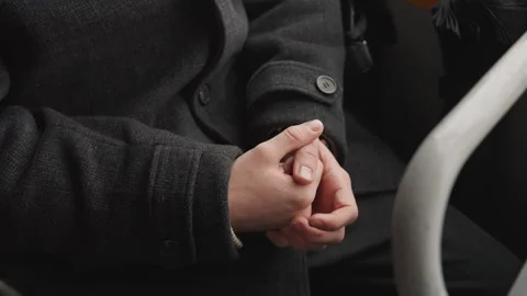 Stage artist stabilizes hands during preperformance routine quietly. Person Stock Footage 338079379