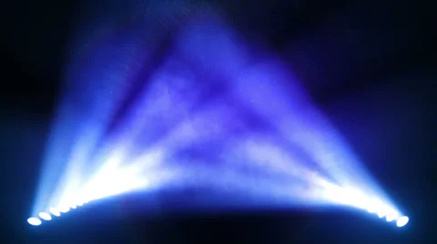 Stage background with flashing lights. Blue. Stock Footage