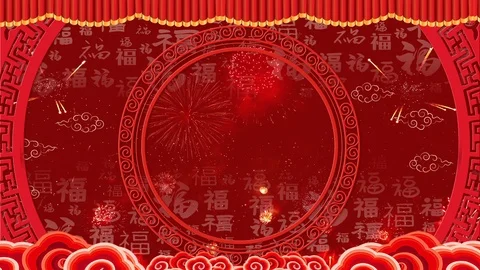 Stage background of new year's Day fireworks in 2020 Stock Footage 120886696