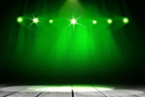 Stage background with spot lights shining on the floor,ready for show and concer Stock Illustration