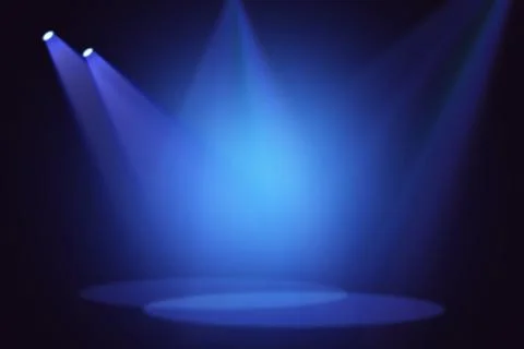 Stage background with spot lights shining on the floor,ready for show and concer Stock Illustration