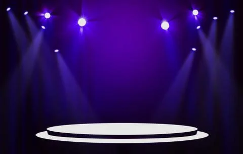 Stage background with spot lights shining on the floor Stock Illustration