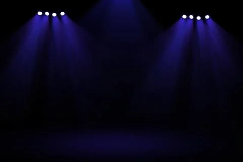 Stage background with spot lights shining on the floor Stock Illustration