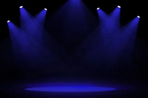 Stage background with spot lights shining on the floor Stock Illustration