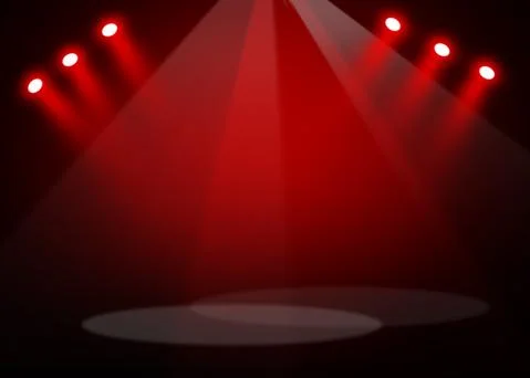 Stage background with spot lights shining on the floor,ready for show and concer Stock Illustration
