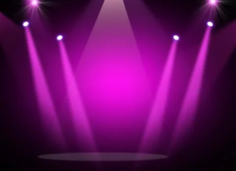 Stage background with spot lights shining on the floor,ready for show and concer Stock Illustration