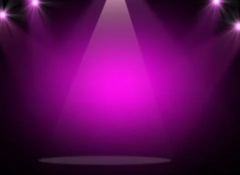 Stage background with spot lights shining on the floor,ready for show and concer Stock Illustration