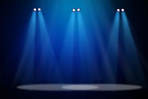 Stage background with spot lights shining on the floor,ready for show and concer Stock Illustration