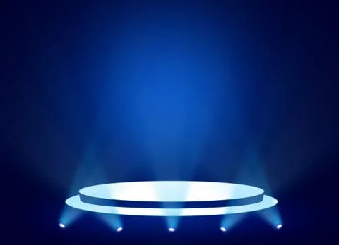 Stage background with spot lights shining on the floor,ready for show and concer Stock Photos