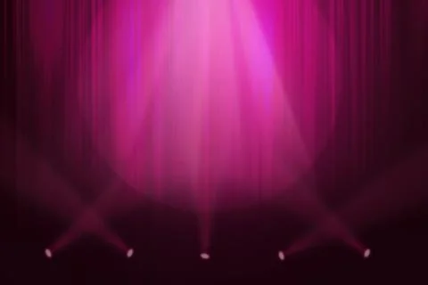 Stage background with spot lights shining on the floor,ready for show and concer Stock Photos