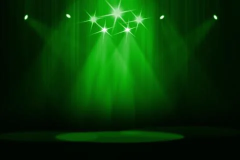 Stage background with spot lights shining on the floor,ready for show and concer Stock Photos