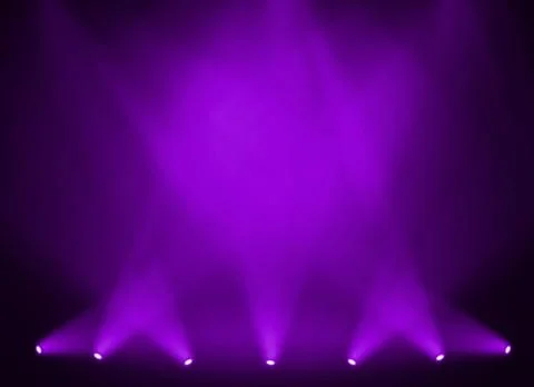 Stage background with spot lights shining on the floor,ready for show and concer Stock Photos
