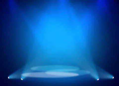 Stage background with spot lights shining on the floor,ready for show and concer Stock Photos