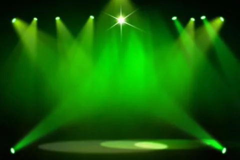 Stage background with spot lights shining on the floor,ready for show and concer Stock Photos