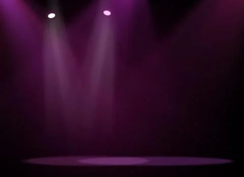 Stage background with spot lights shining on the floor,ready for show and concer Stock Photos