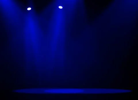 Stage background with spot lights shining on the floor,ready for show and concer Stock Photos