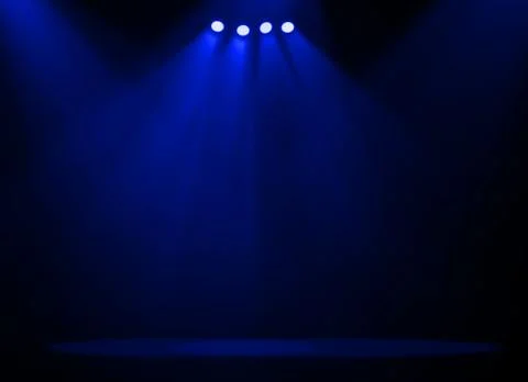 Stage background with spot lights shining on the floor,ready for show and concer Фото