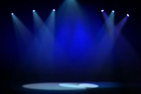 Stage background with spot lights shining on the floor,ready for show and concer Stock Photos