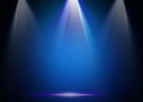 Stage background with spot lights shining on the floor,ready for show and concer Stock Photos