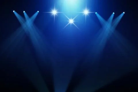 Stage background with spot lights shining on the floor,ready for show and concer Stock-Fotos