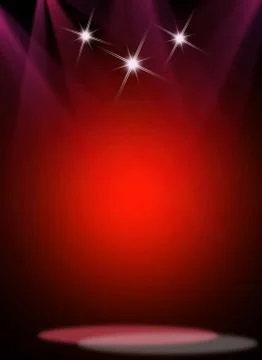 Stage background with spot lights shining on the floor,ready for show and concer Stock Photos