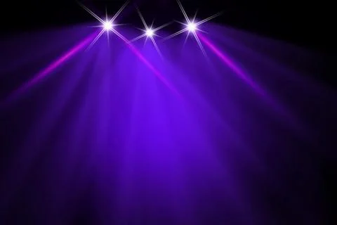 Stage background with spot lights shining on the floor,ready for show and concer Stock Photos